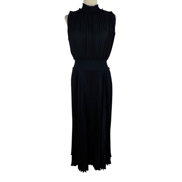 LIke new Nanette Lepore High Neck Pleated Sleeveless Maxi Dress Size 10 - Picture 12 of 15